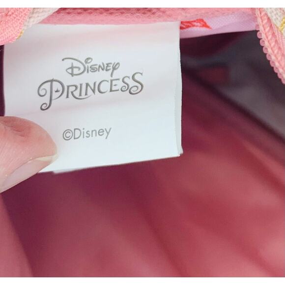 Disney Princess Backpack Fast Forward Large Pink School Bag Gold Mesh Zippered - Picture 12 of 12